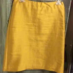 Gold J Crew pencil skirt